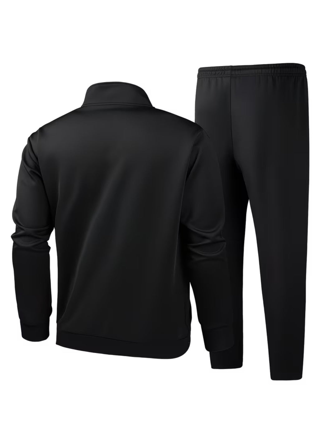 Men's Tracksuit - Black Full-Zip