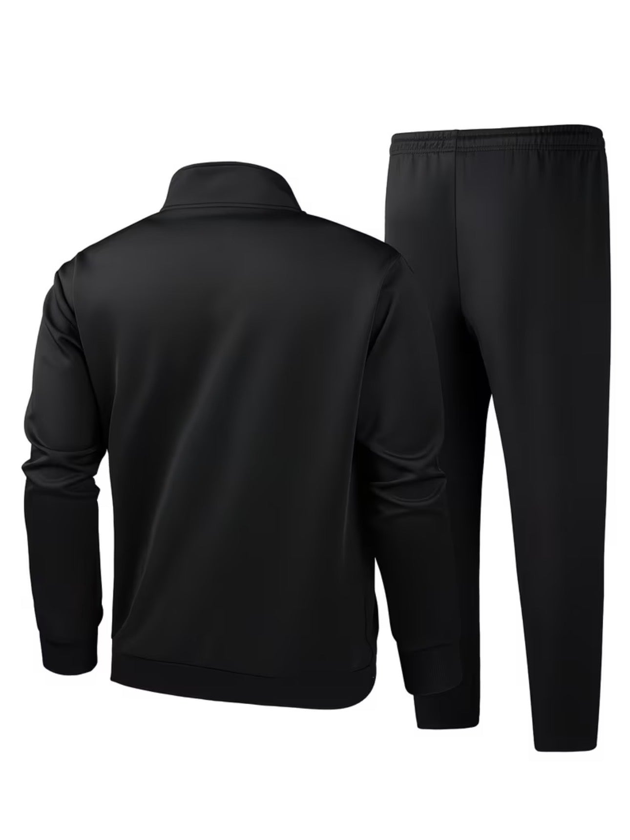 Men's Tracksuit - Black Full-Zip