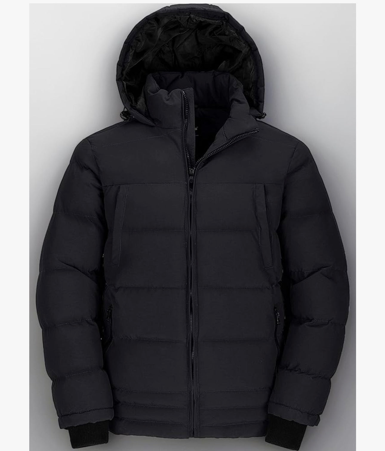 Wantdo Men's Hooded Winter Warm Jacket Water Resistant Outdoor Jacket Quilted Cotton Padding Coat Windproof Outerwear Jackets
