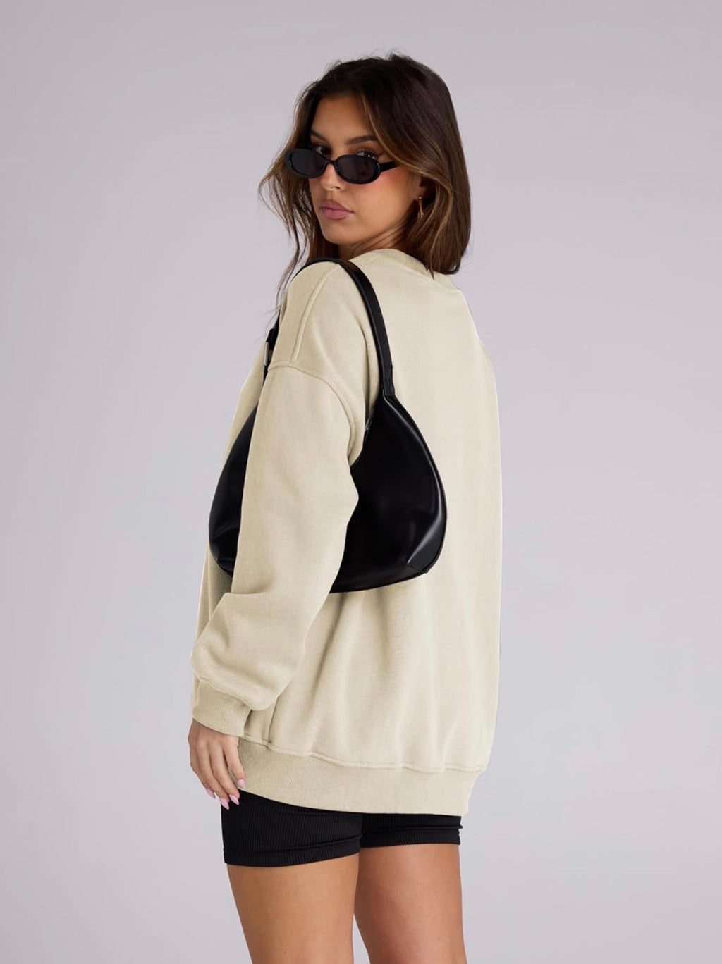 Oversized Sweatshirt Women Loose Fit Vintage Crew Neck Sweatshirts Long Sleeve Tops