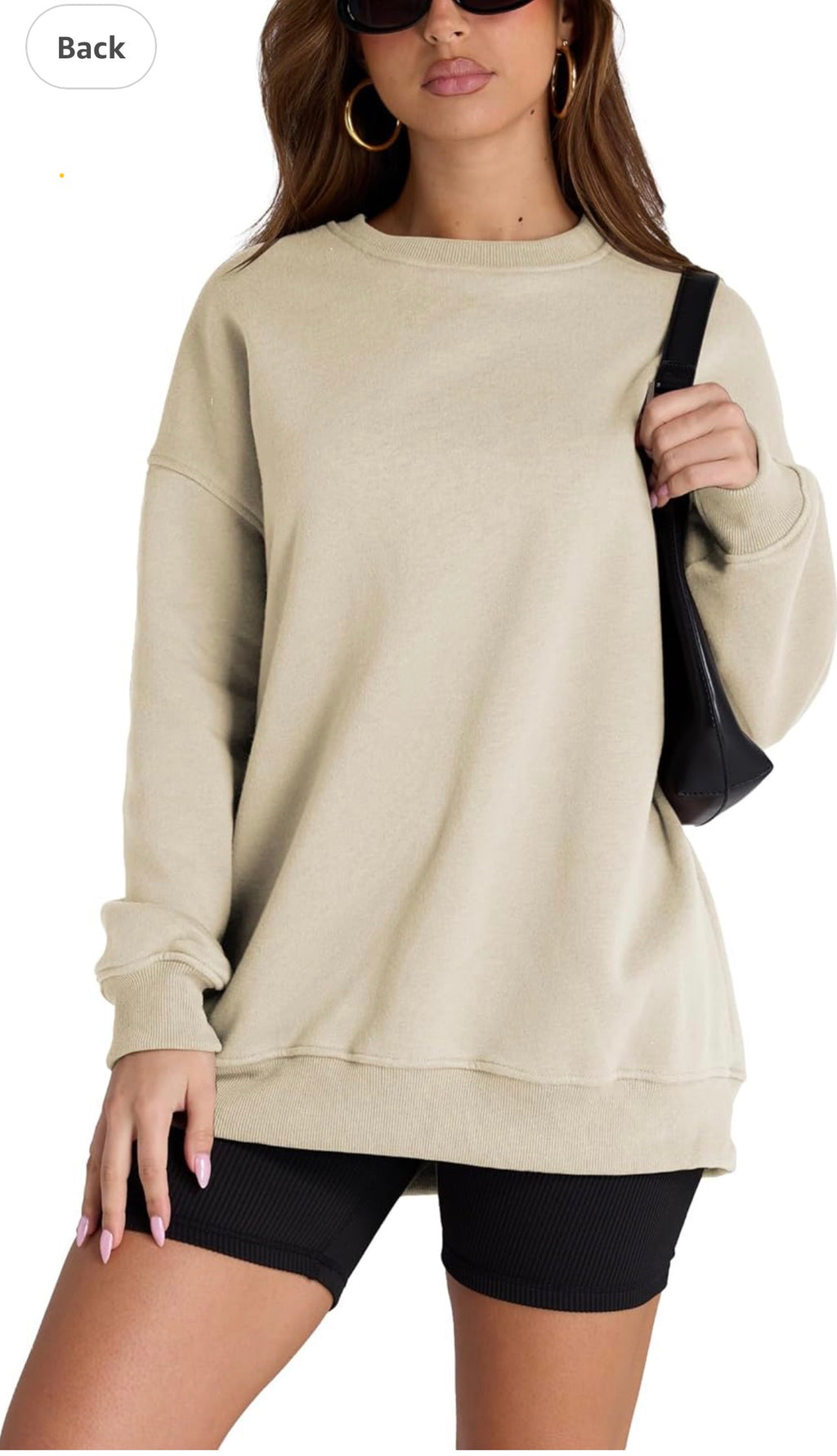Oversized Sweatshirt Women Loose Fit Vintage Crew Neck Sweatshirts Long Sleeve Tops